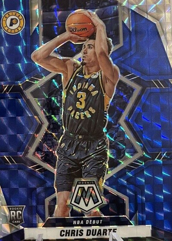 Chris Duarte 2021 Mosaic #270 NBA Debut - Blue /99 Rookie RAW