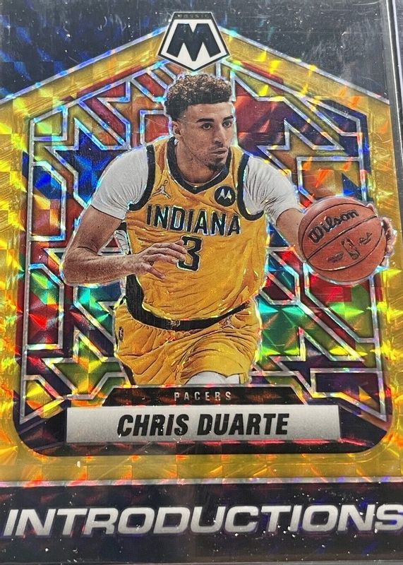 Chris Duarte 2021 Mosaic #10 Introductions - Gold /10 Rookie SGC 10