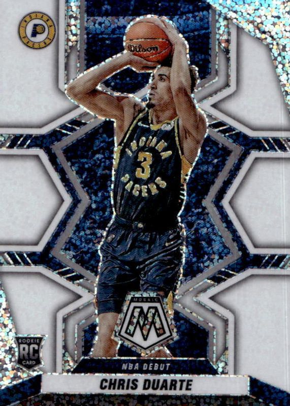 Chris Duarte 2021 Mosaic #270 NBA Debut - White Sparkle /(SSP) Rookie PSA 10