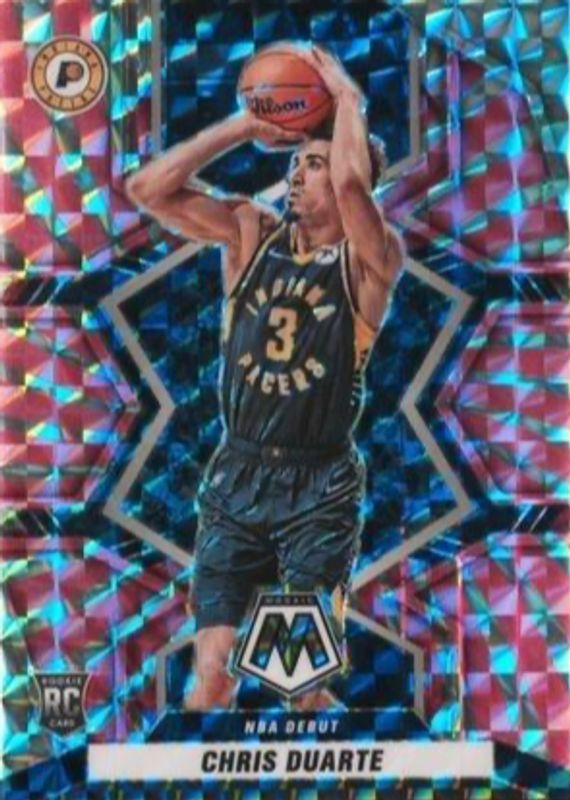 Chris Duarte 2021 Mosaic #270 NBA Debut - Pink Swirl /11 Rookie SGC 10