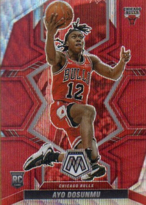 Ayo Dosunmu 2021 Mosaic #233 Red Wave Rookie PSA 10