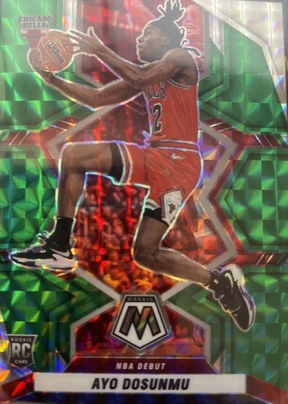 Ayo Dosunmu 2021 Mosaic #279 NBA Debut - Green Rookie SGC 10