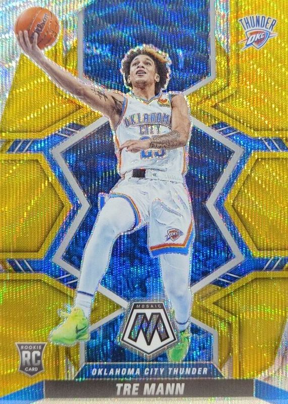 Tre Mann 2021 Mosaic #212 Gold Wave Rookie PSA 10