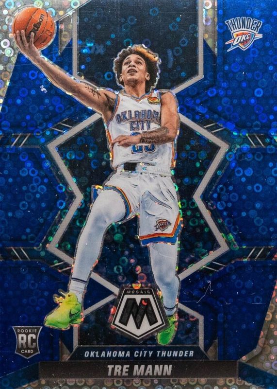 Tre Mann 2021 Mosaic #212 Fast Break Blue /85 Rookie PSA 10