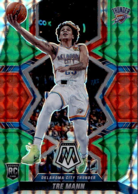 Tre Mann 2021 Mosaic #212 Choice Red & Green Rookie SGC 9.5