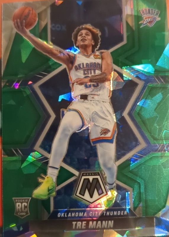 Tre Mann 2021 Mosaic #212 Green Ice Rookie PSA 10