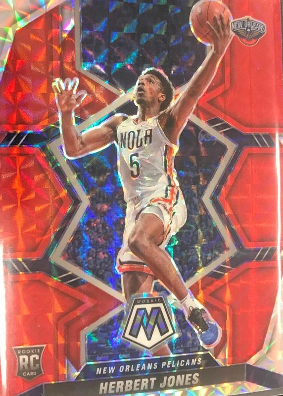 Herbert Jones 2021 Mosaic #231 Red Rookie RAW