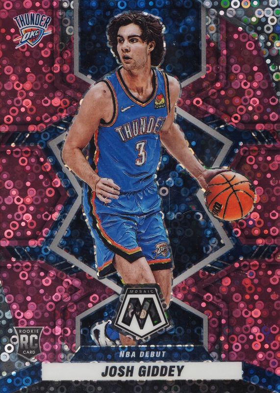 Josh Giddey 2021 Mosaic #265 NBA Debut - Fast Break Pink /20 Rookie BGS 9