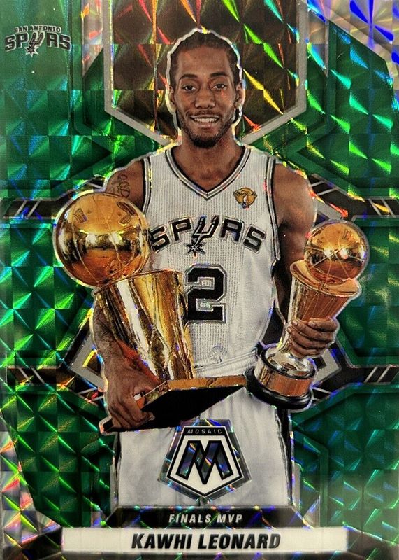 Kawhi Leonard 2021 Mosaic #300 Finals MVPs - Green PSA 9