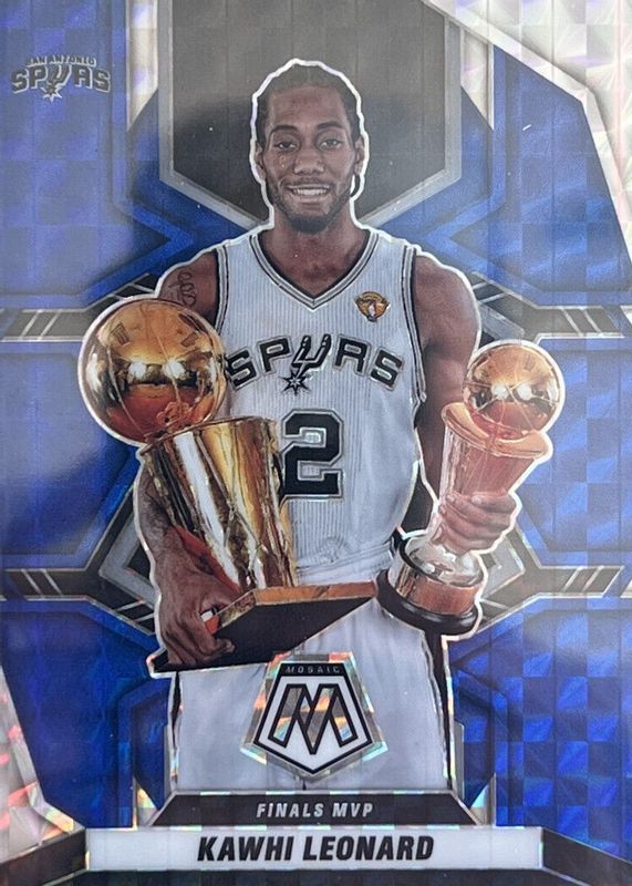 Kawhi Leonard 2021 Mosaic #300 Finals MVPs - Blue /99 PSA 10