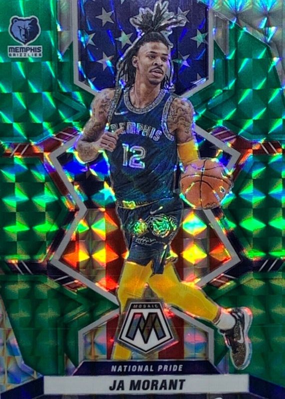 Ja Morant 2021 Mosaic #249 National Pride - Green PSA 10