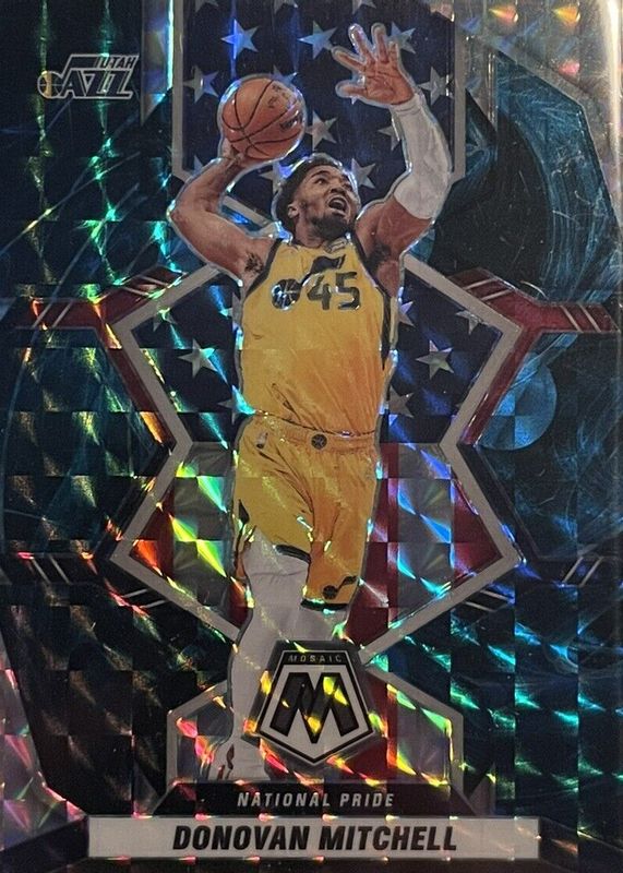 Donovan Mitchell 2021 Mosaic #253 National Pride - Genesis /(SSP) RAW