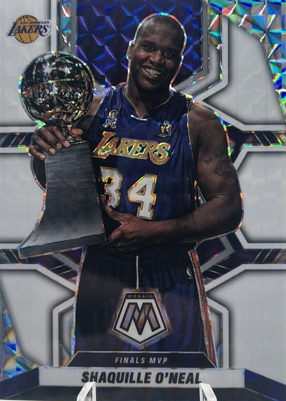 Shaquille O'Neal 2021 Mosaic #297 Finals MVPs - White /25 BGS 9