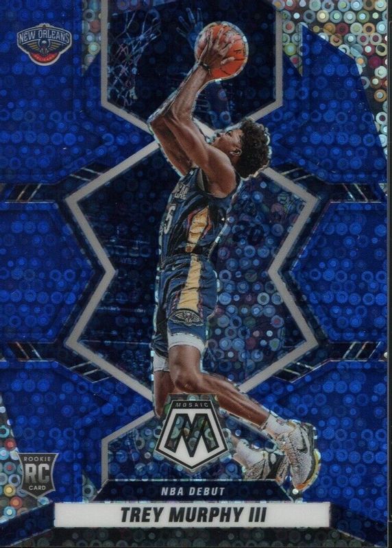 Trey Murphy III 2021 Mosaic #278 NBA Debut - Fast Break Blue /85 Rookie RAW