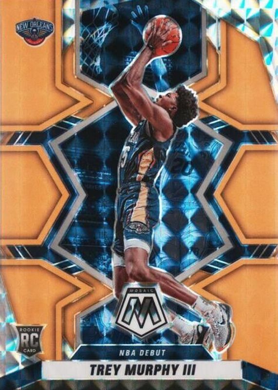 Trey Murphy III 2021 Mosaic #278 NBA Debut - Orange Fluorescent /25 Rookie PSA 10