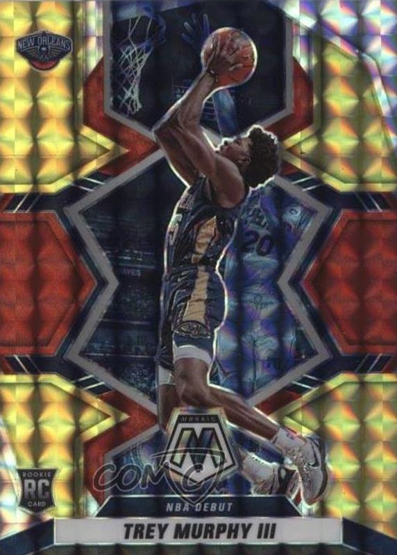 Trey Murphy III 2021 Mosaic #278 NBA Debut - Choice Fusion Red & Yellow /88 Rookie RAW