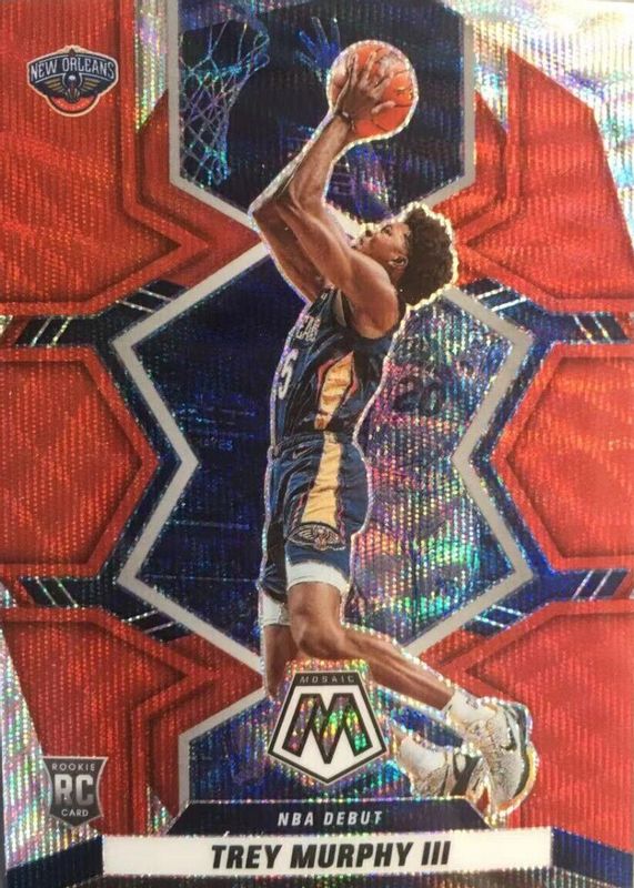 Trey Murphy III 2021 Mosaic #278 NBA Debut - Red Wave Rookie RAW