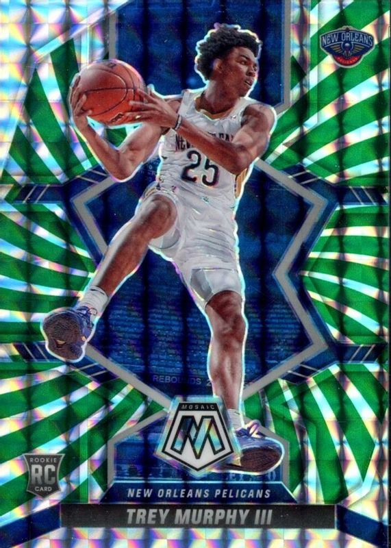 Trey Murphy III 2021 Mosaic #219 Green Swirl /10 Rookie BGS 9