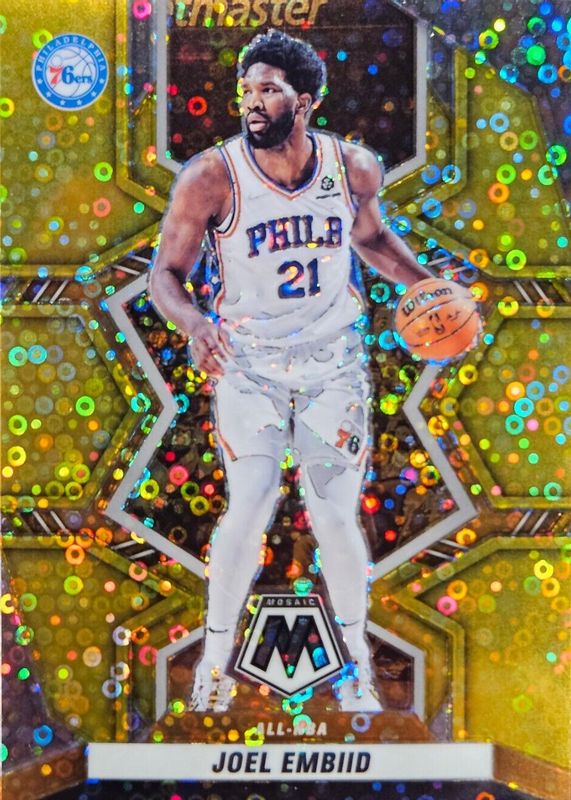 Joel Embiid 2021 Mosaic #290 All-NBA - Fast Break Gold /10 PSA 10