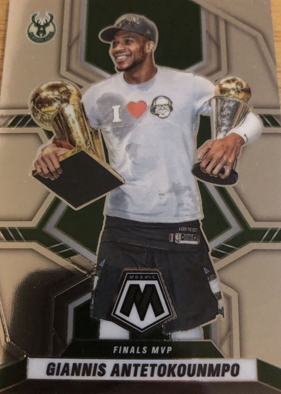 Giannis Antetokounmpo 2021 Mosaic #296 Finals MVPs Price