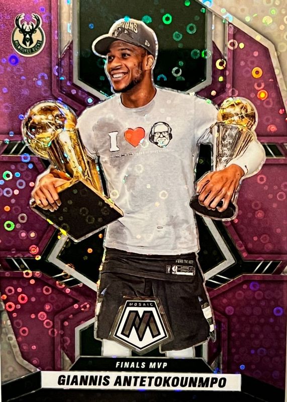 Giannis Antetokounmpo 2021 Mosaic #296 Finals MVPs - Fast Break RAW