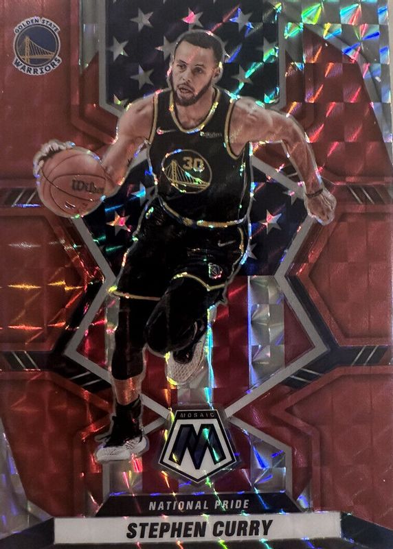 Stephen Curry 2021 Mosaic #247 National Pride - Red SGC 10