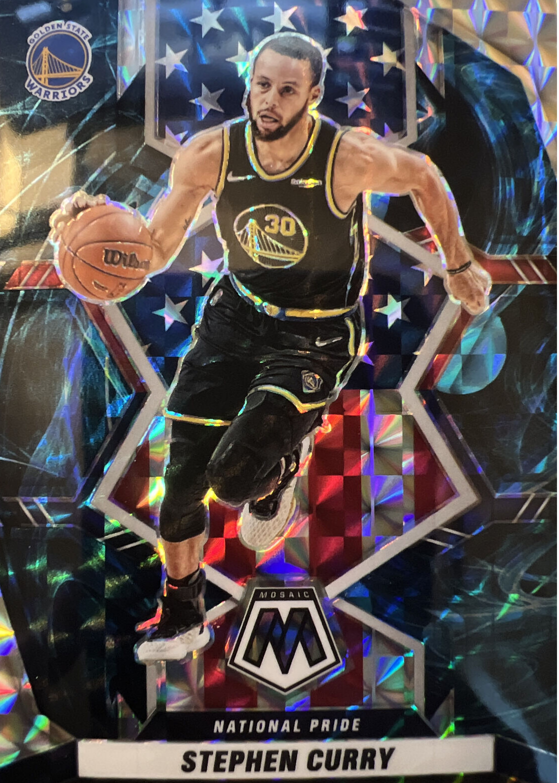 Stephen Curry 2021 Mosaic #247 National Pride - Genesis /(SSP