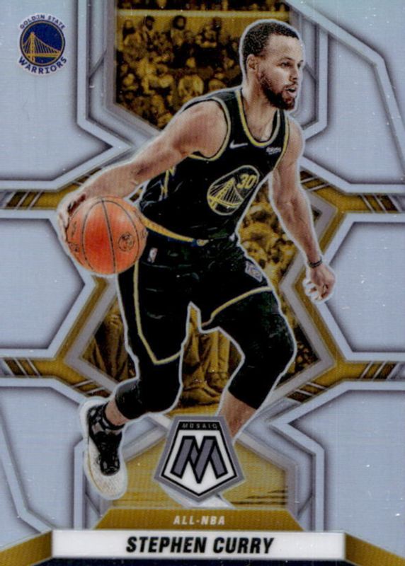 Stephen Curry 2021 Mosaic #284 All-NBA - Silver Price Guide 