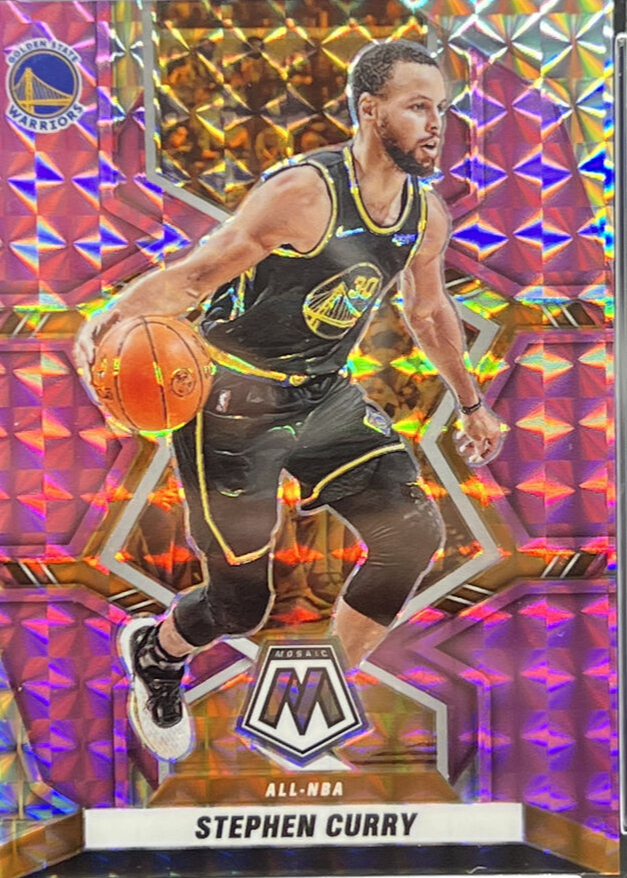 【超レア】STEPHEN CURRY MOSAIC PANINI 2022-23 Stephen Curry Panini Mosaic Reactive Blue Prizm #92
