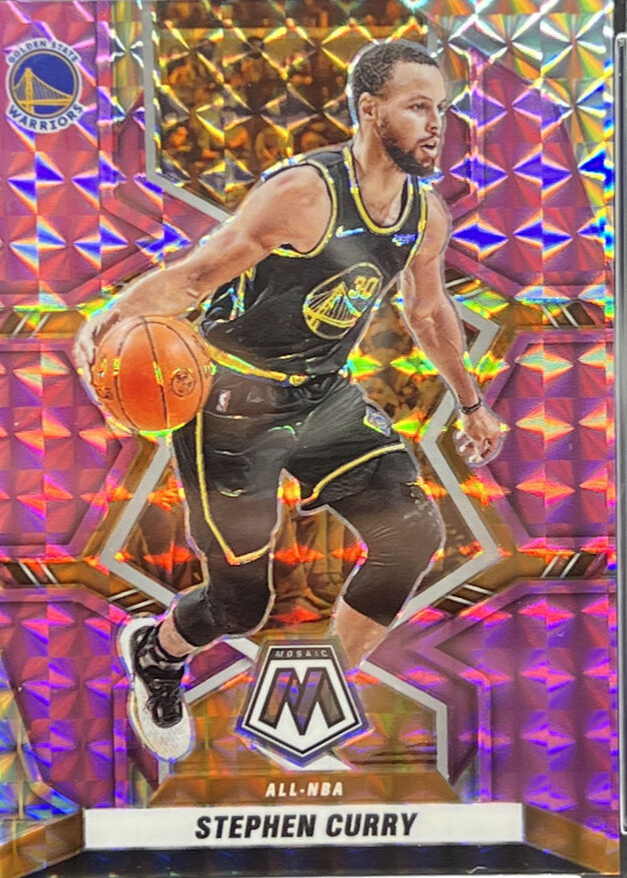 Stephen Curry 2021 Mosaic #284 All-NBA - Purple /49 Price Guide 