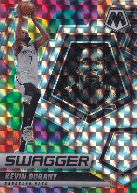 Kevin Durant 2021 Mosaic #8 Swagger PSA 10