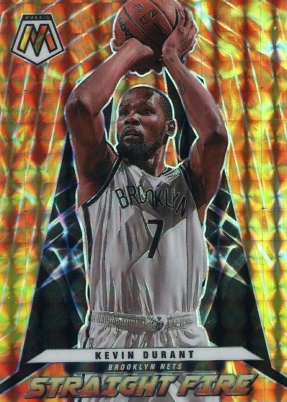 Kevin Durant 2021 Mosaic #7 Straight Fire PSA 9