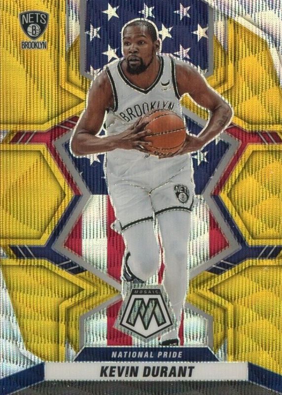 Kevin Durant 2021 Mosaic #248 National Pride - Gold Wave PSA 10