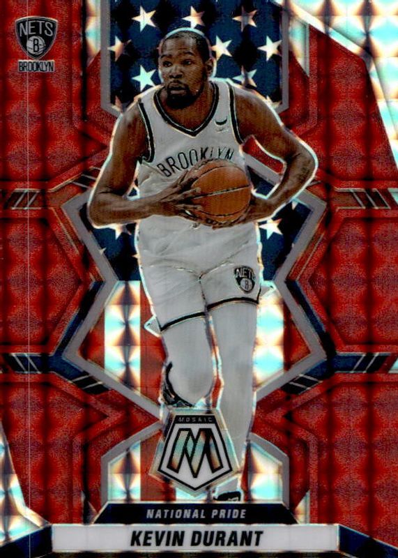 Kevin Durant 2021 Mosaic #248 National Pride - Red PSA 10