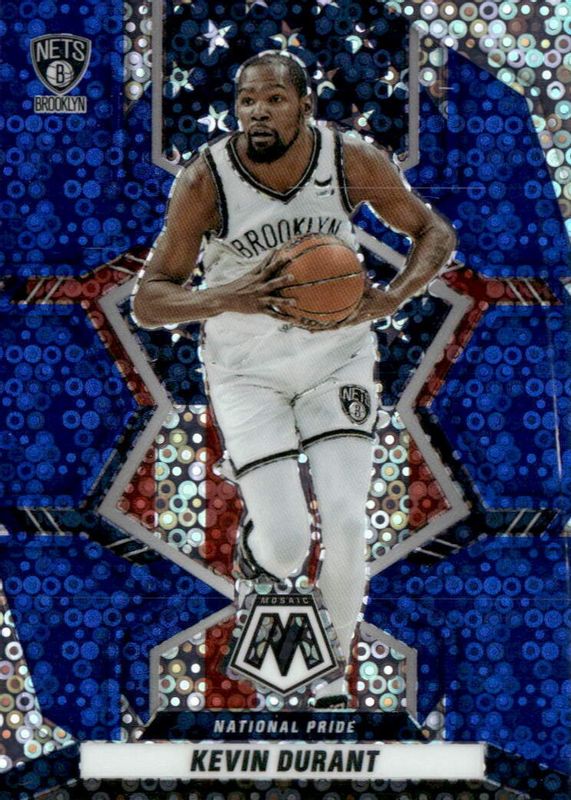 Kevin Durant 2021 Mosaic #248 National Pride - Fast Break Blue /85 PSA 10