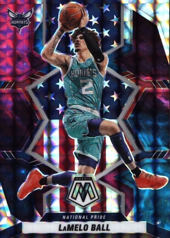 LaMelo Ball 2021 Mosaic #251 National Pride - Choice Nebula /1 BGS 9.5