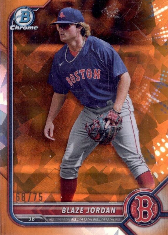 Blaze Jordan 2022 Bowman Chrome Sapphire Edition #BCP-243 Prospects - Orange /75 BGS 9.5