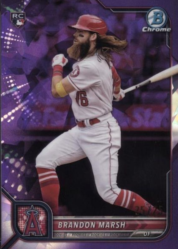 Brandon Marsh 2022 Bowman Chrome Sapphire Edition #70 Purple /25 Rookie RAW
