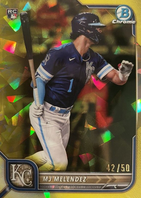 MJ Melendez 2022 Bowman Chrome Sapphire Edition #25 Yellow /50 Rookie SGC 10