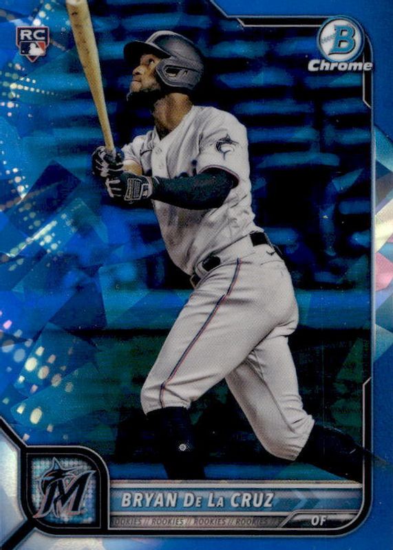 Bryan De La Cruz 2022 Bowman Chrome Sapphire Edition #52 Base Rookie RAW