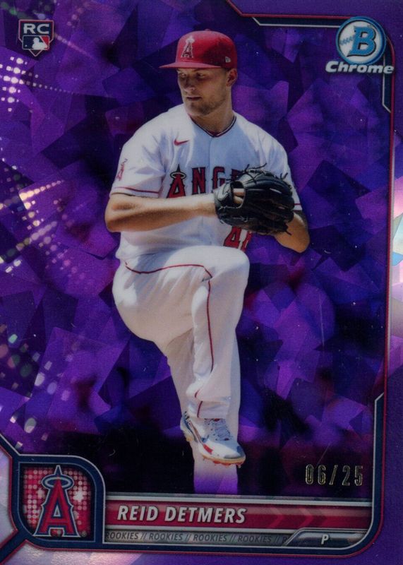 Reid Detmers 2022 Bowman Chrome Sapphire Edition #6 Purple /25 Rookie PSA 10