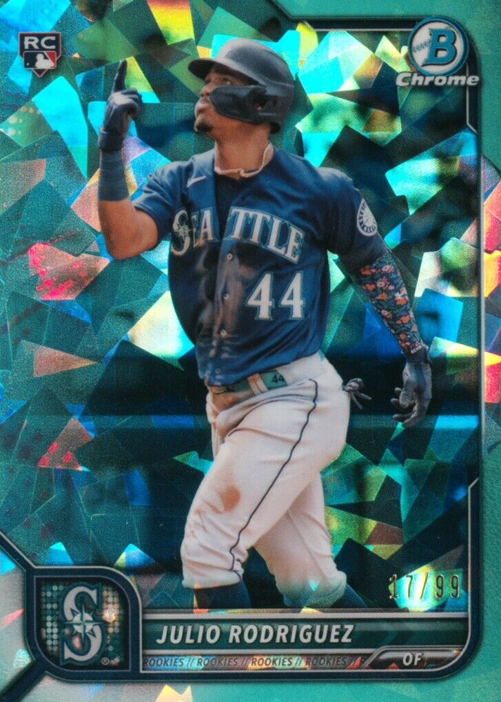 Julio Rodriguez 2022 Bowman Chrome Sapphire Edition #48 Aqua 