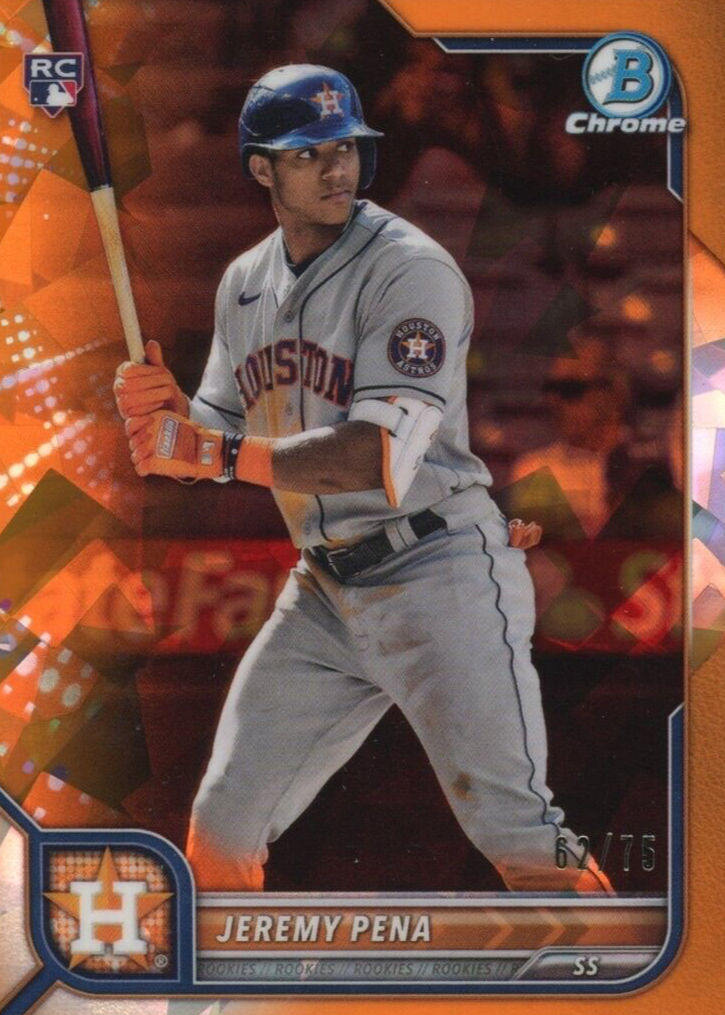 Jeremy Pena 2022 Bowman Chrome Sapphire Edition #35 Orange 