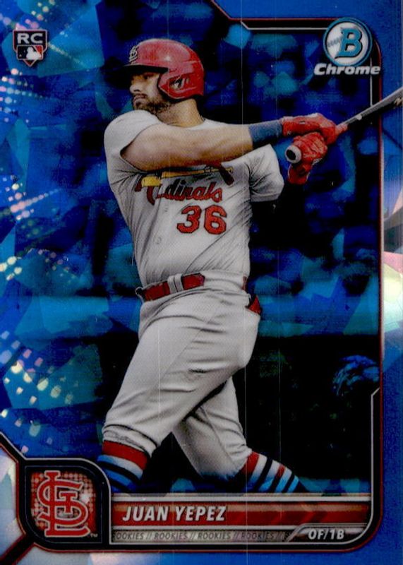 Juan Yepez 2022 Bowman Chrome Sapphire Edition #26 Base Rookie RAW