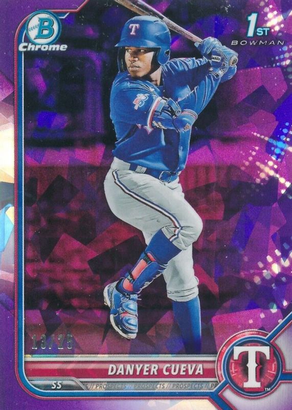 Danyer Cueva 2022 Bowman Chrome Sapphire Edition #BCP-173 Prospects - Purple /25 (1st) SGC 9.5