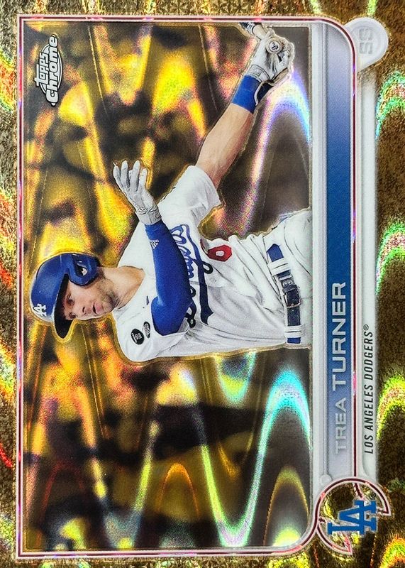 Trea Turner 2022 Topps Gilded Collection #59 RayWave Gold Etch Refractor /25 RAW