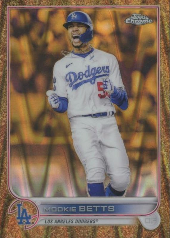 Mookie Betts 2022 Topps Gilded Collection #50 RayWave Gold Etch Refractor /25 SGC 9.5