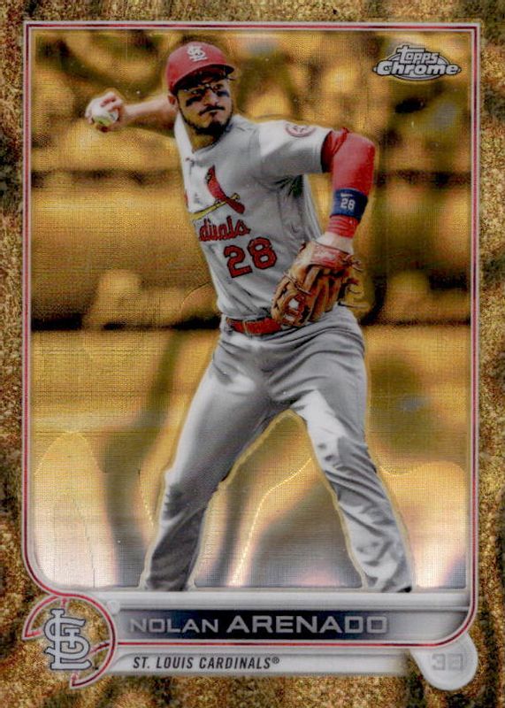 Nolan Arenado 2022 Topps Gilded Collection #96 Lava Gold Etch Refractor /10 RAW