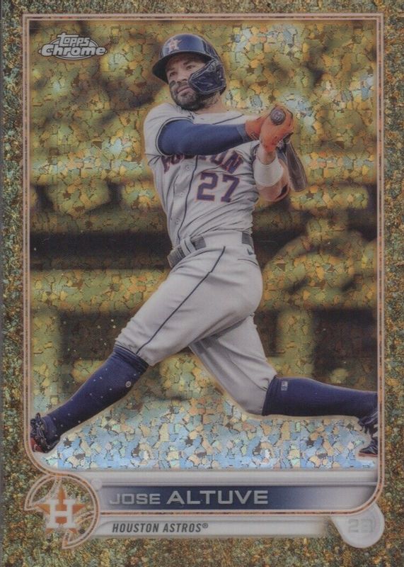 Jose Altuve 2022 Topps Gilded Collection #89 Mini-Diamond Gold Etch Refractor /50 RAW