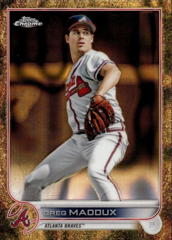 Greg Maddux 2022 Topps Gilded Collection #54 Lava Gold Etch Refractor /10 RAW